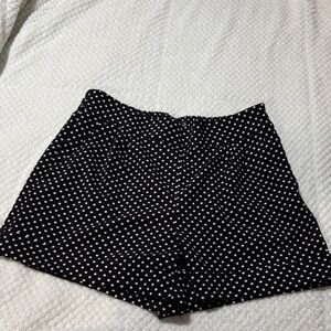 New York & Company Black and White Polka Dot High Waist Shorts